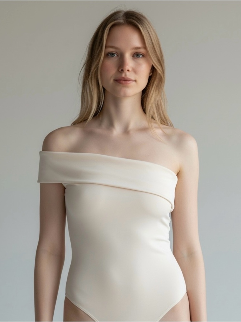 H&M Cream Off-Shoulder Bodysuit